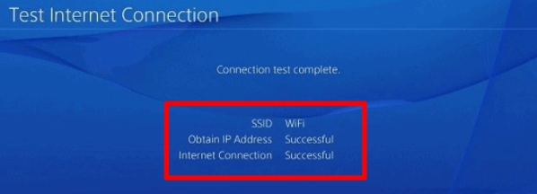Test internet connection