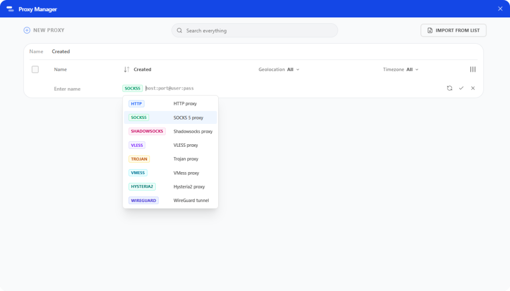 Dashnull proxy manager