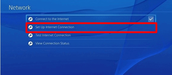 ps set up internet connection